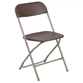 Пластиковый складной стул серии - коричневый - 10 упаковок, вес 650 фунтов, Удобное кресло для мероприятий-Легкий складной стул