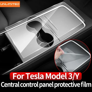Автомобильная прозрачная защитная пленка из ТПУ для Tesla 2021-2023 Модель 3 Модель Y Внутренняя отделка Наклейка на мембрану Аксессуары для отделки