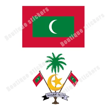 Флаг Мальдив, Национальная Эмблема, Наклейка, Изысканная Аппликация, Художественный Узор, Шлем Для Ноутбука, Багажник, Настенное Крепление, Водонепроницаемый Maldives Male-1