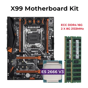 Материнская плата HUANANZHI BD4 LGA 2011-3 с комбинированным комплектом XEON E5 2666 V3 2*8G DDR4 2133 ECC памяти NVME USB3.0 ATX Сервер