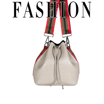 Модная сумка SUNNY BEACH, женская сумка через плечо, ведро, неопреновый шнурок, женский кошелек