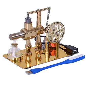 1 шт. Экспериментальная модель двигателя Стирлинга с горячим воздухом, Электрический генератор, Физический эксперимент, Научная игрушка Золото
