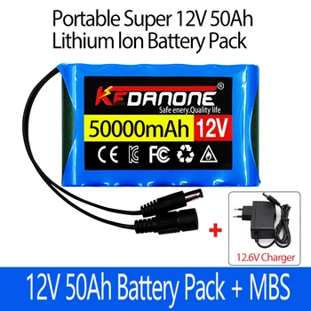 Новый Портативный 3S2P12V 50000mah batteria 18650 ricaricabile litio, Для светодиодной лампы Резервного Питания и Т.д. + Зарядное Устройство 12v литиевая батарея