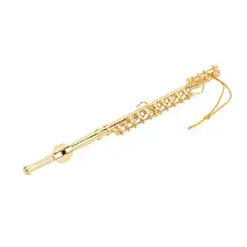 Модель золотой флейты из сплава, материал мини-флейта для офиса