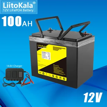 LiitoKala 12.8V 100Ah LiFePO4 Аккумуляторная Батарея 12V 24V 36V Аккумуляторная Батарея Литий Железо Фосфатная Lifepo4 Инструменты Для Солнечных элементов
