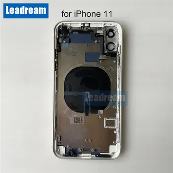 Задняя Крышка батарейного отсека Задняя крышка рамы корпуса с гибким кабелем регулировки громкости Боковые кнопки для iPhone 11