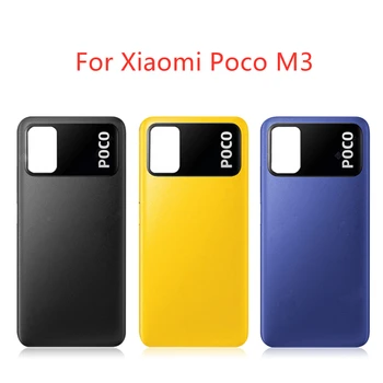 Для Xiaomi Poco M3 Задняя крышка аккумулятора Корпус задней двери Замена бокового ключа Ремонт Запасных частей