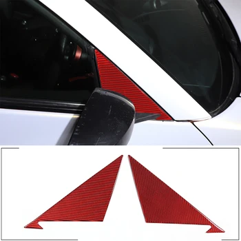 Защитная наклейка с треугольным украшением передней стойки автомобиля из мягкого углеродного волокна для Nissan 350Z 2003-2006 Автомобильные Аксессуары