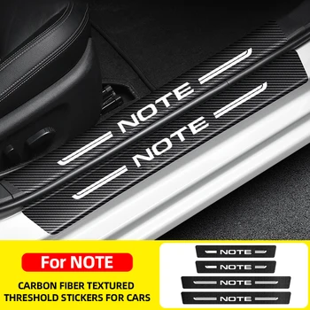Для Nissan Note Performance Автомобильные наклейки с текстурой из углеродного волокна, защитная наклейка на порог автомобиля, защита порога автомобиля, автомобильные аксессуары