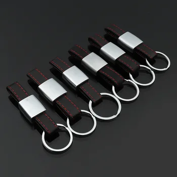 1X черно-красный кожаный автомобильный брелок для ключей, брелок для ключей, держатель для Audi Sline RS VW R M sport