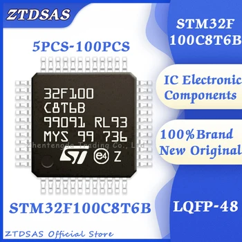 5-100шт Новый STM32F100C8T6B STM32F100C8 STM32F100 STM32F STM32 STM IC MCU LQFP-48