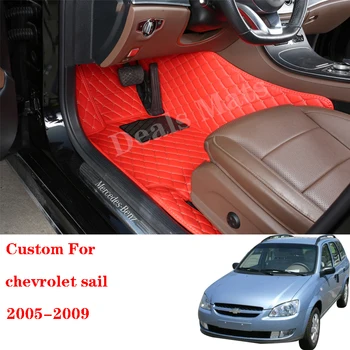 Автомобильные коврики для Chevrolet Sail 2005 2006 2007 2008 2009 Водонепроницаемые детали интерьера на заказ, ковры, автомобильные подставки для ног, Аксессуары