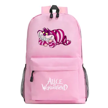 Дисней Алиса в Стране чудес Для мальчиков и девочек, детские сумки для книг, Женский рюкзак, школьный ранец для подростков, Мужские студенческие рюкзаки для ноутбуков, дорожные рюкзаки