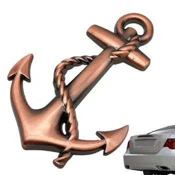 3D Наклейки с эмблемой в форме якоря, Металлический боковой логотип, Наклейка на заднюю дверь с логотипом, Портативное и компактное самоклеящееся украшение для автомобиля