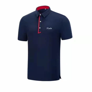 Новая одежда для гольфа, мужская летняя футболка, повседневная спортивная дышащая быстросохнущая рубашка-поло, свободная с короткими рукавами