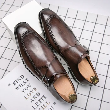 Дизайнерские оксфордские туфли Мужская черная роскошная кожаная обувь Высококачественная повседневная британская мужская обувь Кожаная обувь в деловом стиле