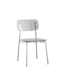 Скандинавский современный минималистичный обеденный стул в стиле net red ins с акриловой прозрачной спинкой, табурет для переговоров о модном фото и макияже