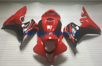 Комплект Мотоциклетных Обтекателей для HONDA CBR600RR F5 07 08 CBR 600RR 2007 2008 Инжекционный Горячий Красный Глянцевый Черный Кузов