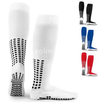 Компрессионные носки, футбольные носки, нескользящие силиконовые носки на присоске, футбольные носки, спортивные Мужские Женские носки для бейсбола и регби