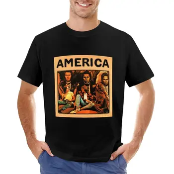 Футболка America, футболка blondie, футболка с коротким рукавом, короткие облегающие футболки для мужчин