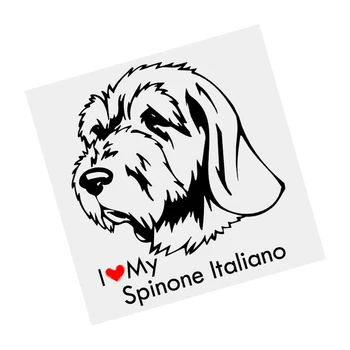 S61655 # Spinone Italiano Dog Черная прозрачная наклейка на автомобиль, виниловая наклейка, водонепроницаемые декорации для бампера мотоцикла, ноутбука