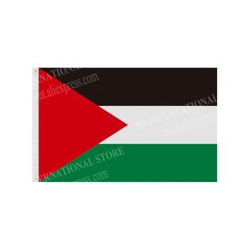 Флаг Палестины Национальный Графический Напечатанный На Заказ Дизайн Подвесного Баннера Спорт На открытом Воздухе Полиэфирная Крышка Вала Люверсы 3X5FT 90X150CM