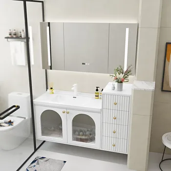Шкаф для ванной комнаты Керамический Цельный Умывальник Комбинированный шкаф для умывальника Стол для ванной комнаты Мебель для ванны