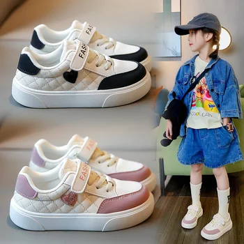 Брендовая кожаная повседневная обувь для мальчиков и девочек, нескользящая обувь, белые детские спортивные кроссовки, Дышащая обувь для младенцев