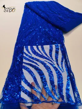 Модный дизайн 2023 года, высококачественная ткань с ручной вышивкой, тяжелая сетка из бисера, кружево с блестками Для вечеринки или вечернего платья