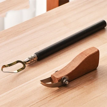 Инструмент для гончарного дела, нож для обрезки глины, инструмент для обрезки краев, вырезания узоров, кольцевой скребок с одной головкой