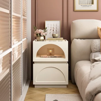 Роскошные прикроватные тумбочки в скандинавском стиле, Белый современный шкаф, тумбочка для спальни, гостиная, домашняя мебель Szafka Nocna