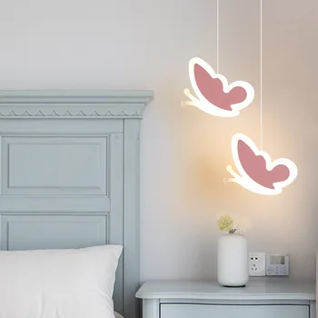 Современные светодиодные подвесные светильники в форме бабочки, подвесной светильник для комнаты, украшение детской комнаты, Светильники для спальни, столовой