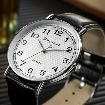 Современные модные черные кварцевые мужские часы бренда Tide с кожаным ремешком и большим циферблатом, мужские деловые часы, прямая поставка, Relojes Hombre