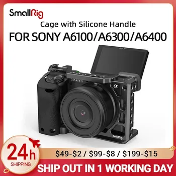 Камера SmallRig DSLR sony a6400 Camera Cage rig с Силиконовой Рукояткой и Холодным Башмаком для Sony A6100/A6300/A6400 Camera 3164