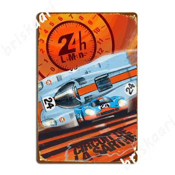 24h Du Mans 917 Оригинальный Художественный Плакат Металлическая Табличка Забавный Декор стен Домашний Клуб Вечеринка Жестяные Вывески Плакаты