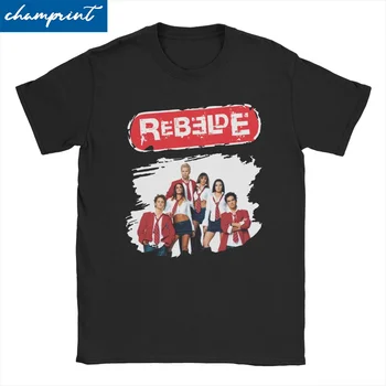 Мексиканские футболки Rebelde Rbd, Мужские, Женские, 100% Хлопок, Винтажная футболка, футболка с круглым вырезом, Топы с коротким рукавом, Плюс размер