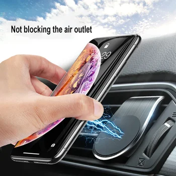 Новый автомобильный держатель для телефона, магнитная подставка для мобильного телефона, зажим для воздухоотвода, подставка для Iphone 12 11 Pro Samsung HUAWEI