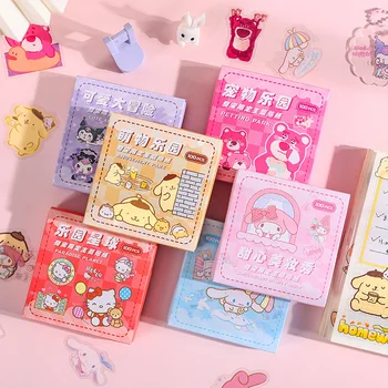100ШТ Подарочная коробка с карманной наклейкой Sanrio Sweet Pet Limited KT Kuromi, Набор карманных наклеек для карточек с милой слизью из аниме-мультфильма, Набор наградных подарков
