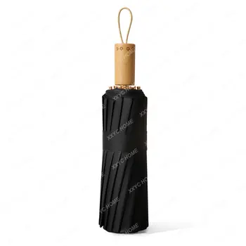 16-нитная деревянная ручка, виниловый фреш в старинном стиле, Трехслойный Легкий компактный солнцезащитный козырек, УФ-зонт от солнца