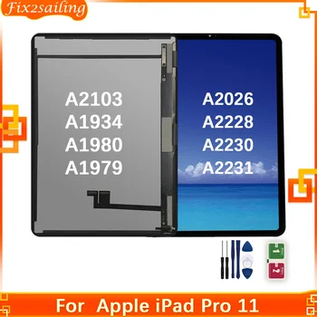 Оригинал для Apple iPad Pro 11 1st 2nd A1980 A1934 A1979 A2013 A2068 A2230 A2228 Замена сенсорной панели ЖК-дисплея + Инструмент