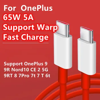 65 Вт 5A Быстрая Зарядка USB C Кабель Для OnePlus 9 8T 9 Pro 5G 9R Nord N10 Warp Quick Charge Wire Supervooc Type C Кабель