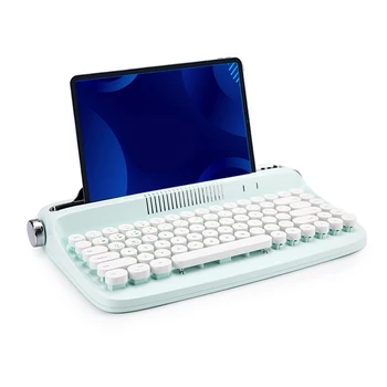 Полезный портативный компьютер, планшетная клавиатура со стойкой и смарт-устройством, беспроводная мини-пишущая машинка в стиле ретро с 84 клавишами