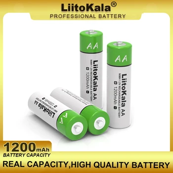 Liitokala Новая Ni-MH аккумуляторная батарея 1,2 В AA 1200 мАч для температурного пистолета, игрушечных батареек для мыши с дистанционным управлением