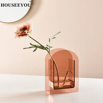 Геометрический дисплей Ins, акриловая ваза, домашний арт-дизайн, Мягкое оформление в семье, модель, соответствующая комнате, мебель для рукоделия