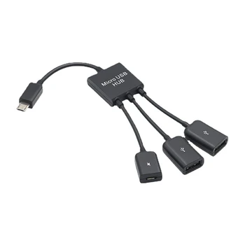 XXUD USB к 2 OTG 3-портовый концентратор, кабель-адаптер Type-C, конвертер для планшета, мышь, клавиатура