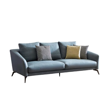 Легкий роскошный минималистичный диван ZL в итальянском стиле из искусственной кожи на пуху