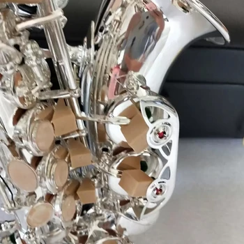 901 изогнутый сопрано-саксофон Си-бемоль из никелированной латуни с индивидуальной гравировкой серебряного Мундштука для саксофона с рисунком джазовый инструмент