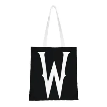 Модная сумка для покупок Wednesday Addams с принтом, холщовая сумка для покупок, готическая забавная сумка на Хэллоуин