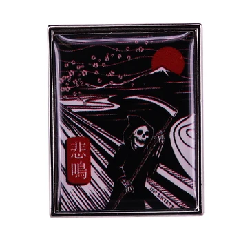 Японские ювелирные украшения с изображением значка scream grim Reaper
