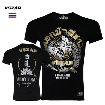 Футболка для боевого фитнеса Vszap Muay Thai с коротким рукавом MMA Sports Fight Training Fight Running Kick